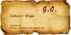 Gibicz Olga névjegykártya